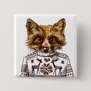 Foxy gekleideter Fox Button