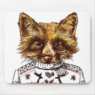 Foxy gekleideter Fox Mousepad