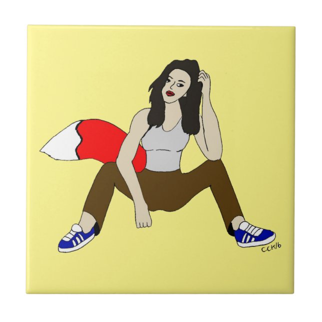 Foxy Girl Fliese (Vorderseite)