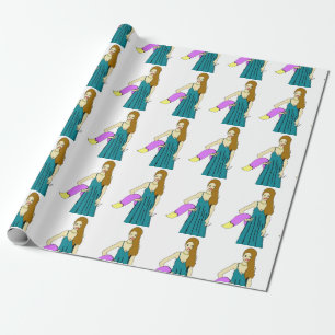 Foxy Girl Geschenkpapier