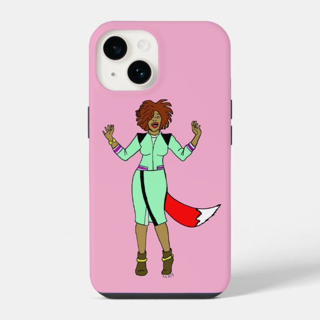 Foxy Girl iPhone 14 Hülle (Rückseite)