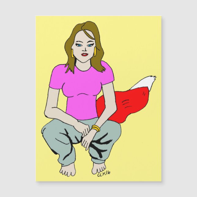 Foxy Girl Magnetkarte (Vorderseite)
