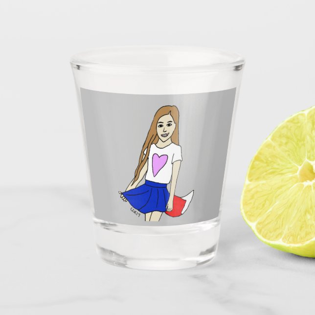 Foxy Girl Schnapsglas (Vorderseite)