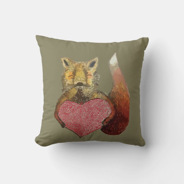 Foxy im Liebekissen Kissen (Vorderseite)