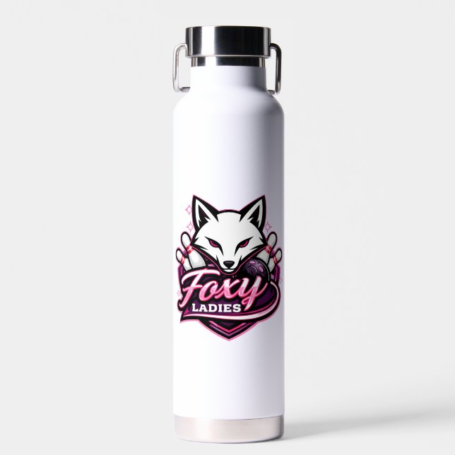 Foxy Ladies Bowling-Team-Logo Trinkflasche (Vorne)