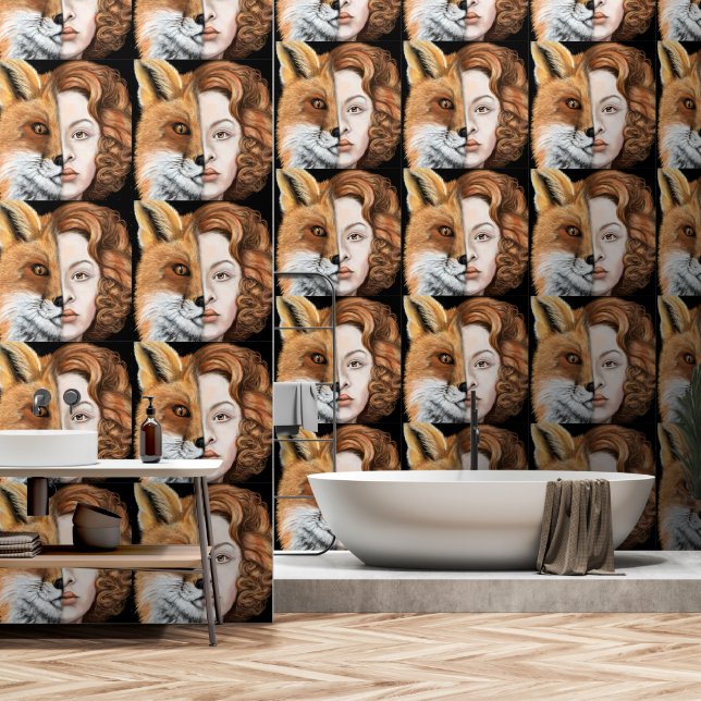 Foxy Lady Art Painting Tapete (Badezimmer)
