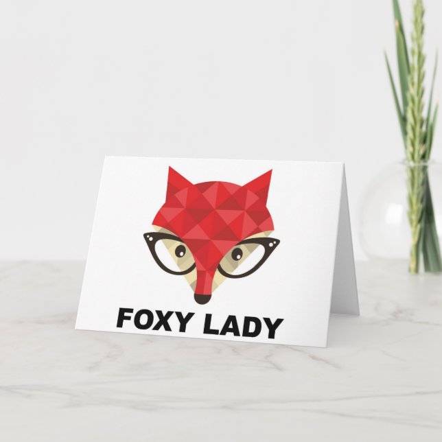 Foxy Lady Greeting Card Karte (Vorderseite)