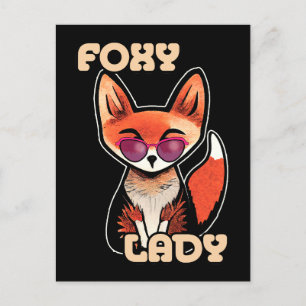 Foxy Lady   Niedlich Fox Postkarte