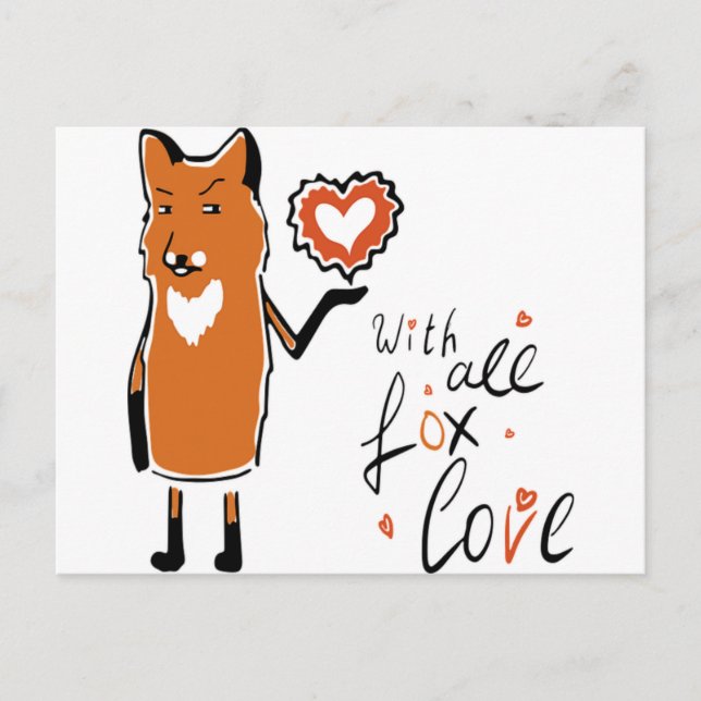 Foxy-Liebe Postkarte (Vorderseite)