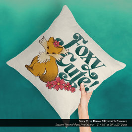 Foxy Niedlich mit Blume Kissen