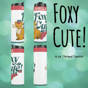 Foxy Niedlich mit Blume Thermosbecher
