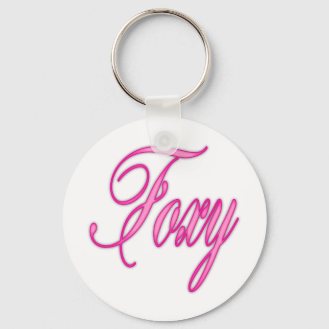 Foxy Pink Airbrush Schlüsselanhänger (Vorderseite)