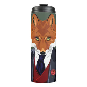 Foxy Porträt Thermosbecher