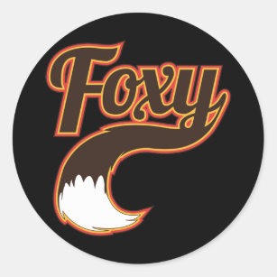 Foxy Runder Aufkleber