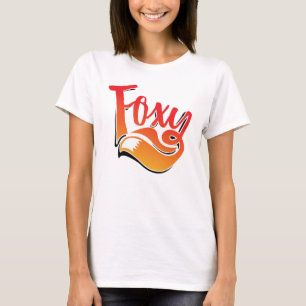 Foxy-Text auf T - Shirt
