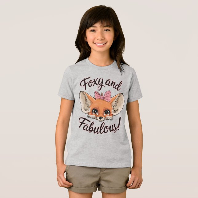 Foxy und Fabulous Niedlich Fennec Fox Tri-Blend Shirt (Vorderseite Voll)