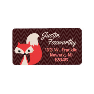 Foxy Zickzack Adressaufkleber