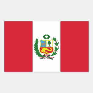 FPUR Peru-Nationalflagge Rechteckiger Aufkleber