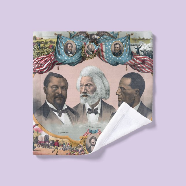 Fr3d3rick Bailey Douglass avec Black Abolitionnist (Gant de toilette)
