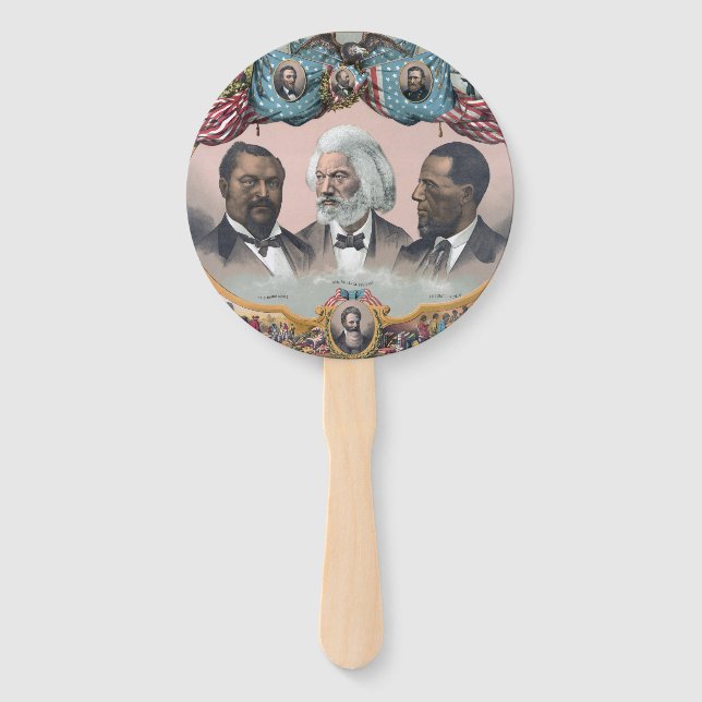 Fr3d3rick Bailey Douglass mit Black Abolitionist Fächer (Vorderseite)