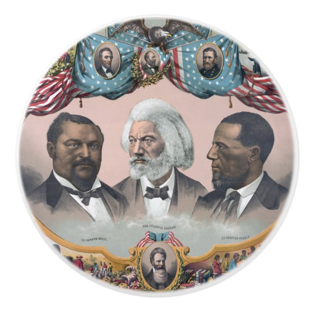 Fr3d3rick Bailey Douglass mit Black Abolitionist Keramikknauf (Vorderseite)