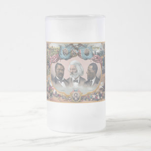 Fr3d3rick Bailey Douglass mit Black Abolitionist Mattglas Bierglas