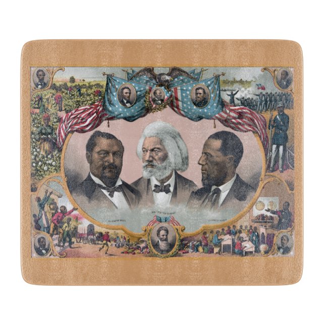Fr3d3rick Bailey Douglass mit Black Abolitionist Schneidebrett (Vorderseite)