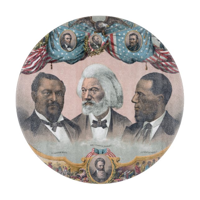 Fr3d3rick Bailey Douglass mit Black Abolitionist Schneidebrett (Vorderseite)