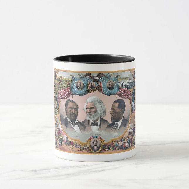 Fr3d3rick Bailey Douglass mit Black Abolitionist Tasse (Zentrum)