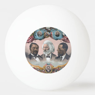 Fr3d3rick Bailey Douglass mit Black Abolitionist Tischtennisball