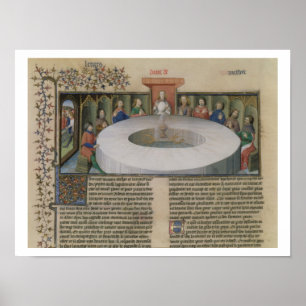 Fr.120 f.524v die Ritter der runden Tabelle von Poster