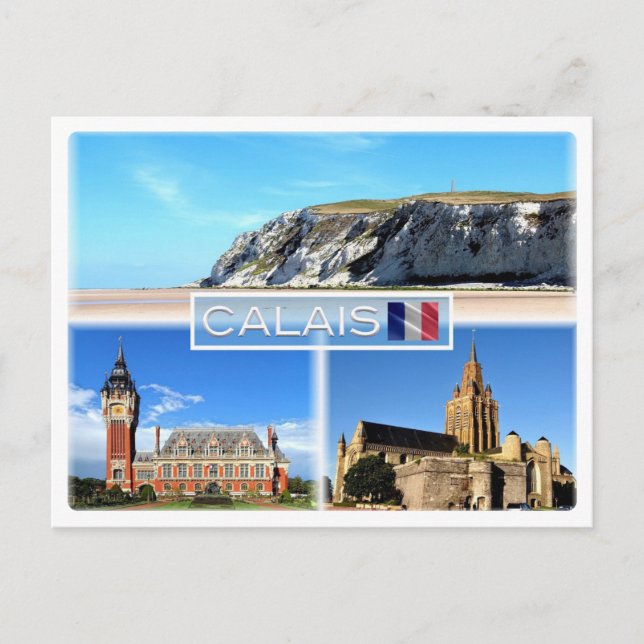 FR Calais - Cap Blanc Nez - Hotel de Ville - Postkarte (Vorderseite)