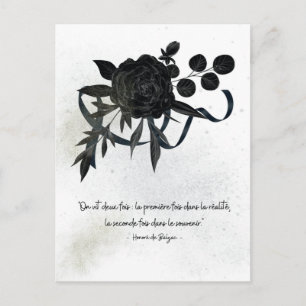 FR Carte de condoléances – Rose noire Postkarte
