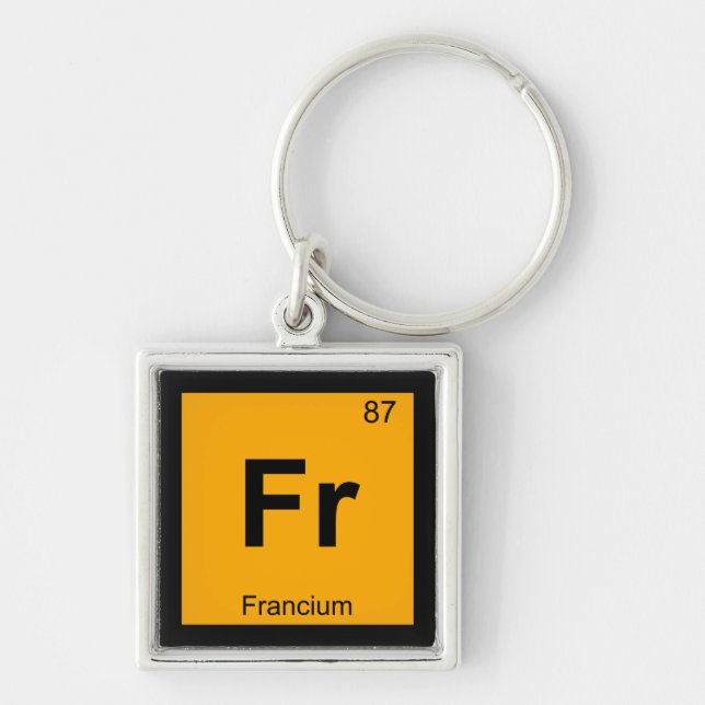 Fr - Francium Chemistry Periodisches Tabellensymbo Schlüsselanhänger (Vorne)