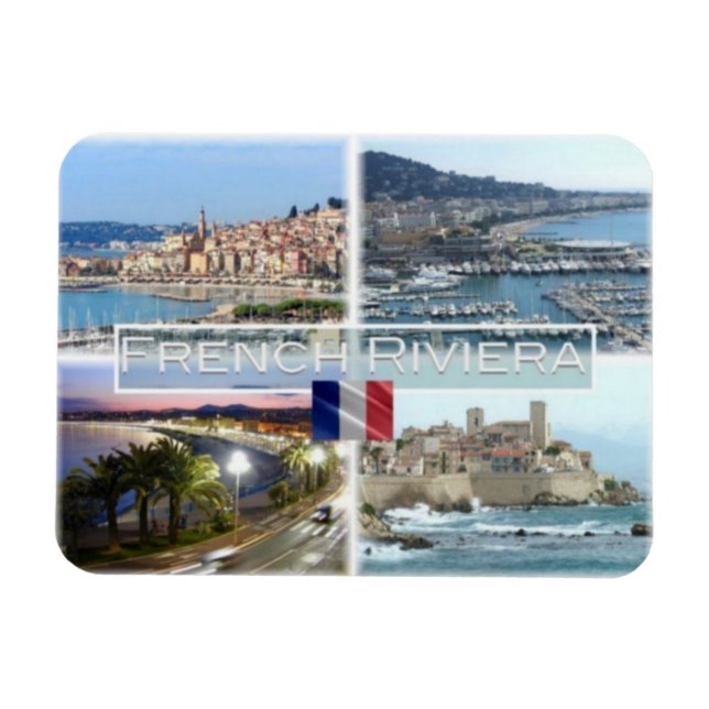 FR Frankreich - French Riviera - Magnet (Horizontal)