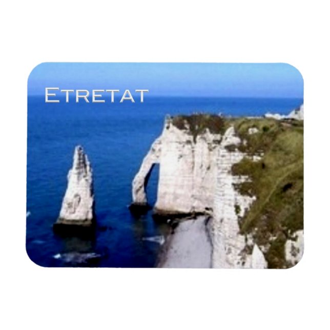 FR Frankreich - Normandie - Etretat - Die Klippen  Magnet (Horizontal)