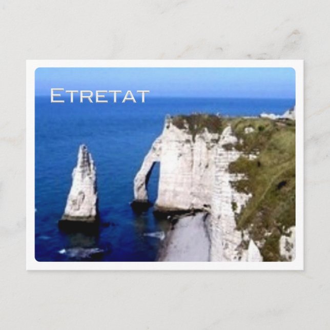 FR Frankreich - Normandie - Etretat - Die Klippen  Postkarte (Vorderseite)