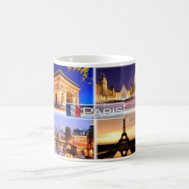 FR Frankreich - Paris - Nachts - Kaffeetasse (Mittel)
