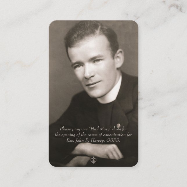 Fr. John Harvey Gebet Card - 2. Auflage Visitenkarte (Vorderseite)