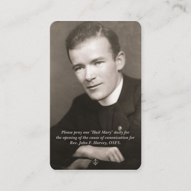 Fr. John Harvey Gebet Card - 2. Auflage Visitenkarte (Vorderseite)