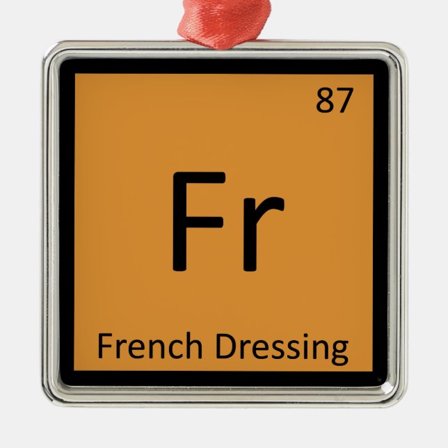 Fr - Periodische Tabelle der französischen Dressin Ornament Aus Metall (Vorne)