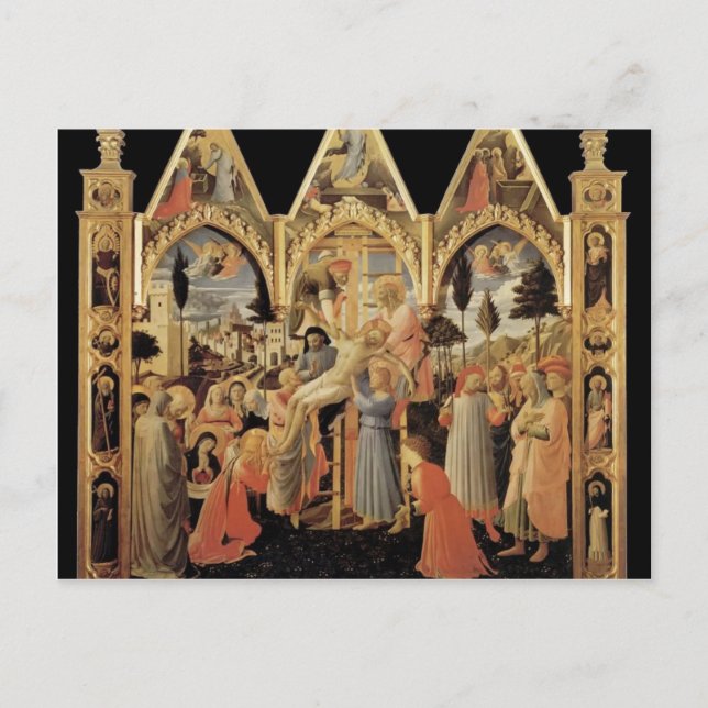 Fra Angelico - Entlassung aus dem Kreuz Postkarte (Vorderseite)