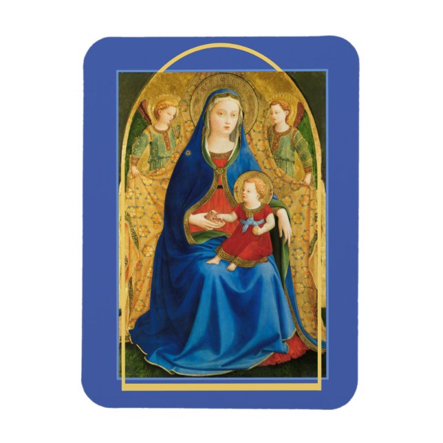 Fra Angelico "Jungfrau der Granatapfel" Magnet (Vertikal)