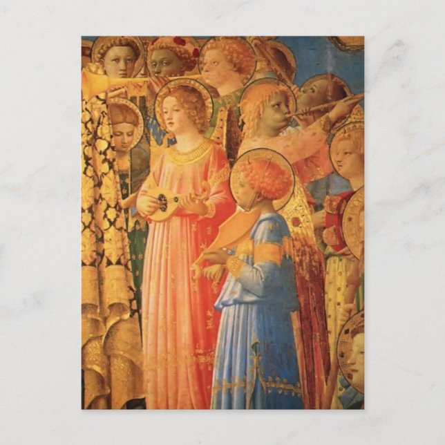 Fra Angelico - Krönung der Jungfrau (Einzelheiten) Postkarte (Vorderseite)