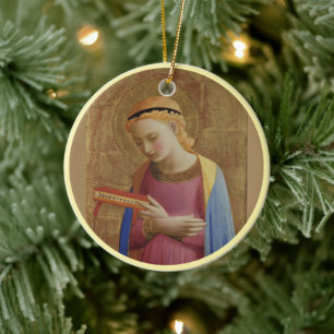 Fra Angelico Mary und Angel Keramik Ornament
