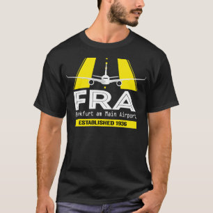 FRA Frankfurt Airport Deutschland Flugzeug Design T-Shirt