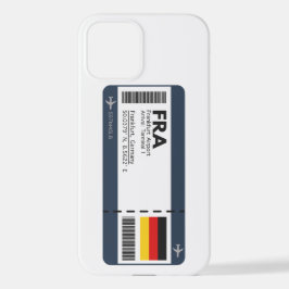 FRA Frankfurt-Boarding-Pass - Deutschland-Ticket iPhone 12 Hülle