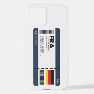 FRA Frankfurt-Boarding-Pass - Deutschland-Ticket iPhone 12 Hülle