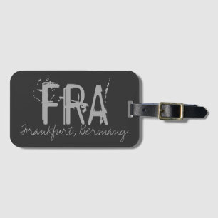 FRA Frankfurt Deutschland Flughafen Typografie Gepäckanhänger