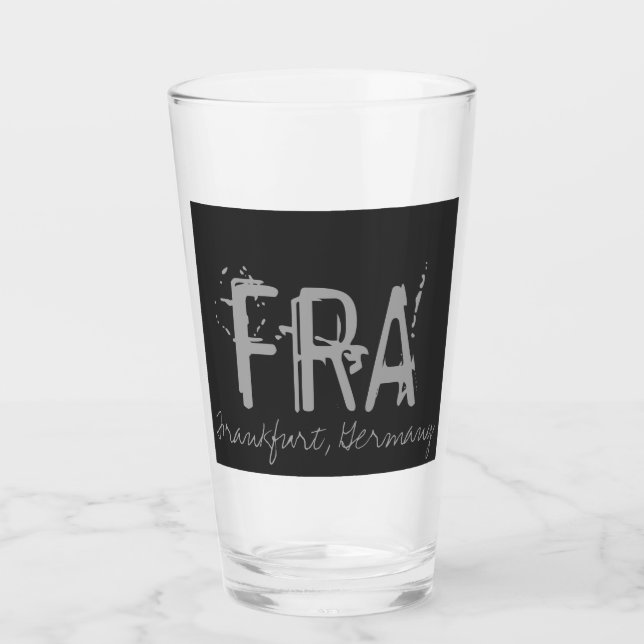 FRA Frankfurt Deutschland Flughafen Typografie Glas (Vorderseite)